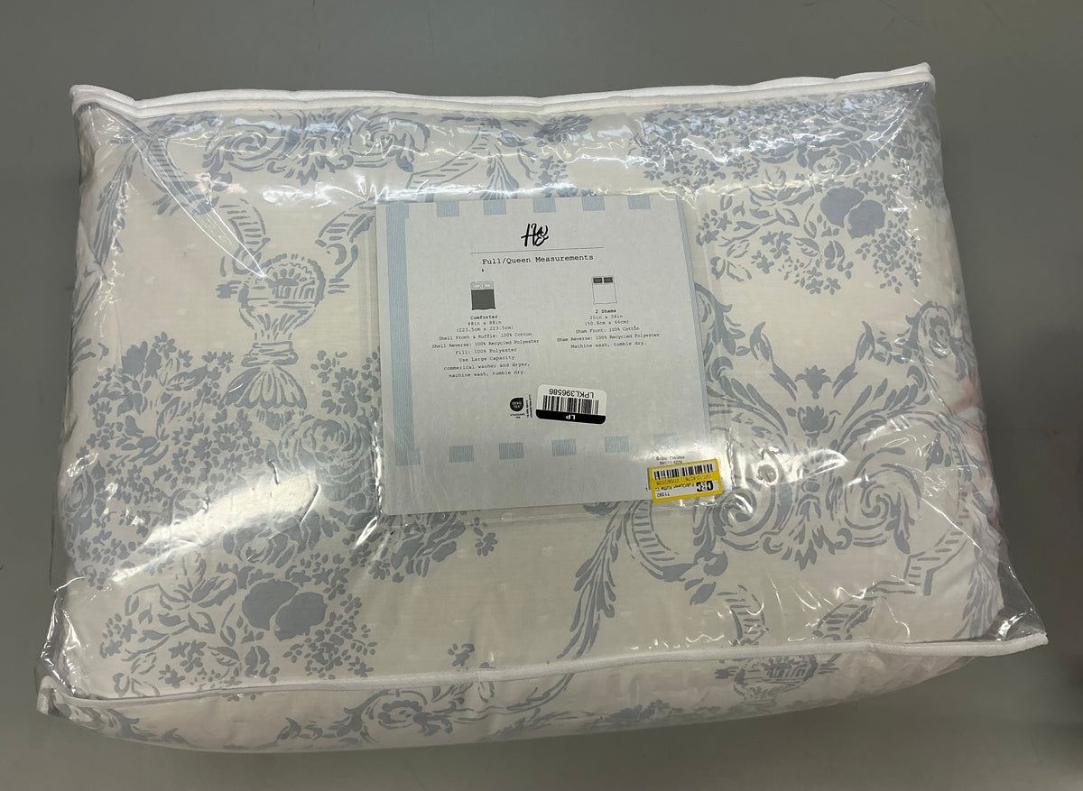 Harlow & Wren - Blue Floral - 2-piece Comforter Set - FOR PICKUP ONLY