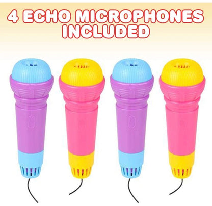 Large Echo Microphones for Kids, Set of 4