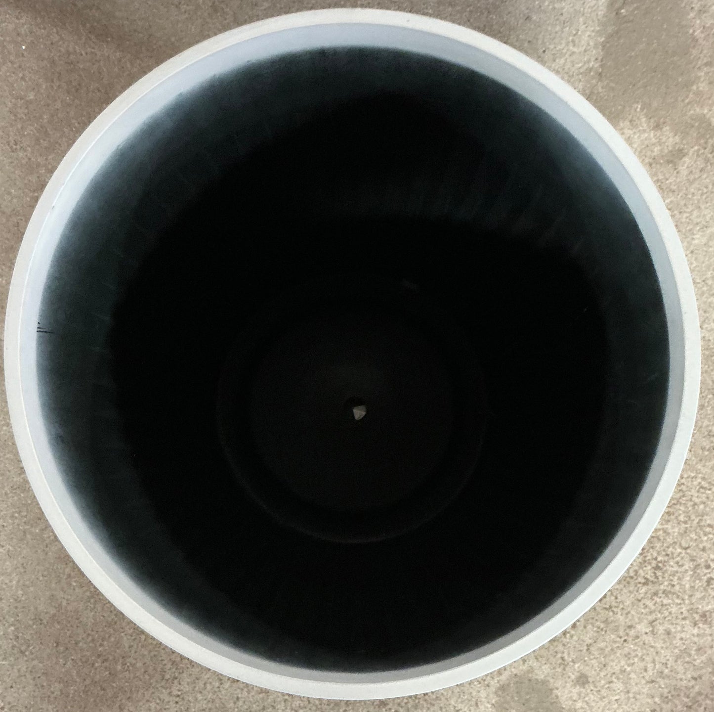 Weathered Ribbed Composite Indoor Outdoor Planter Pot - Off White - May Have Minor Cosmetic Damage (see pictures) - FOR PICKUP ONLY