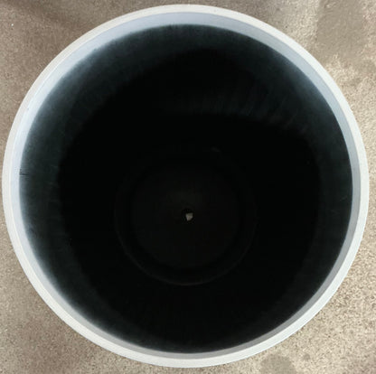 Weathered Ribbed Composite Indoor Outdoor Planter Pot - Off White - May Have Minor Cosmetic Damage (see pictures) - FOR PICKUP ONLY