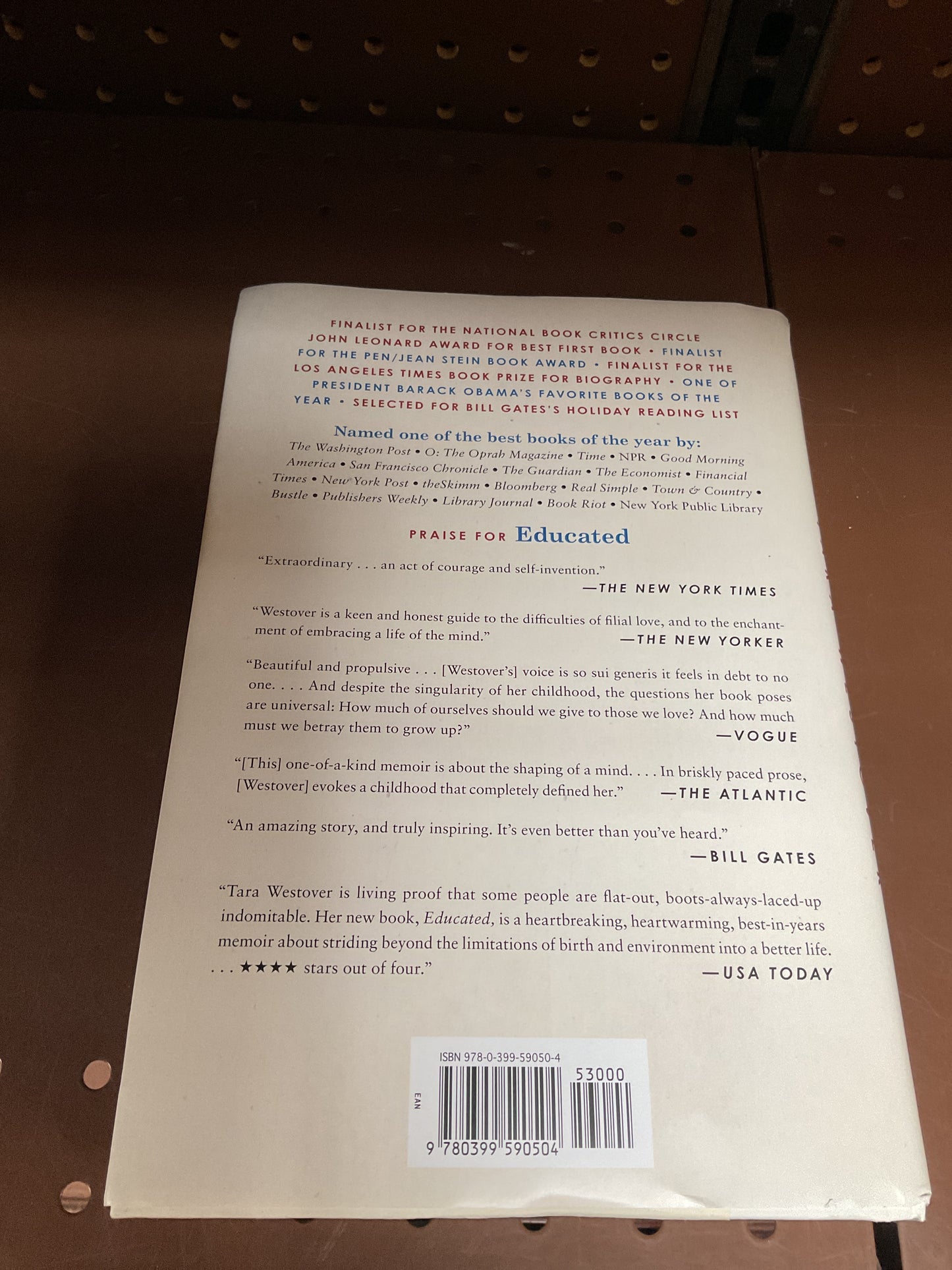 Educated- by Tara Westover