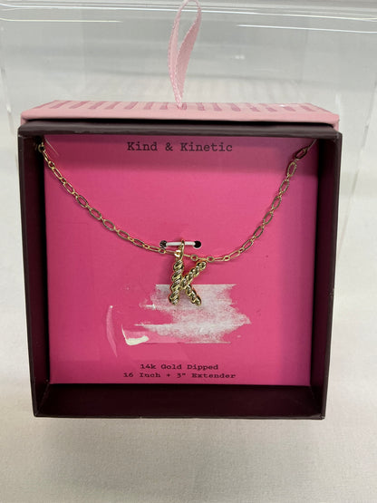 Gold Initial Necklace (AND) - Damaged Packaging (See Pictures)