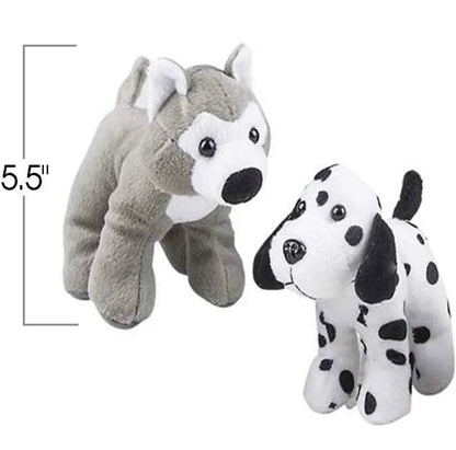 Dog Plush Assortment - Set of 12 - Soft and Cuddly Stuffed Animals - 6 Cute Puppy Designs