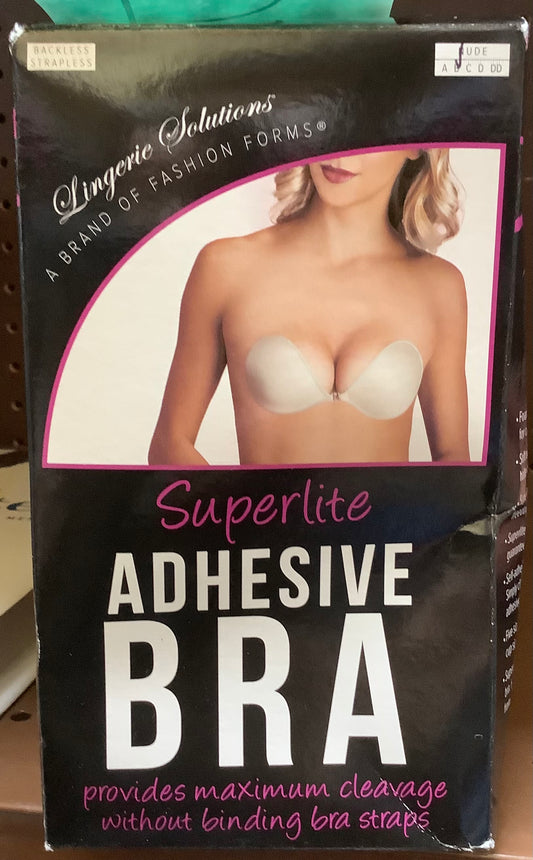 Fashion Forms Women's Superlite Adhesive Strapless
Backless Bra - B Cup: Wireless, Lightly Lined, Solid Pattern