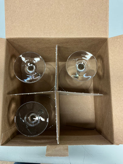 3Pk Entertaining Martini Cocktail Glass Set - Threshold™: Clear Glass, Dishwasher-Safe, 8oz Capacity, Set of 3 - Open Box - Missing 1 Glass (see pictures) - FOR PICKUP ONLY