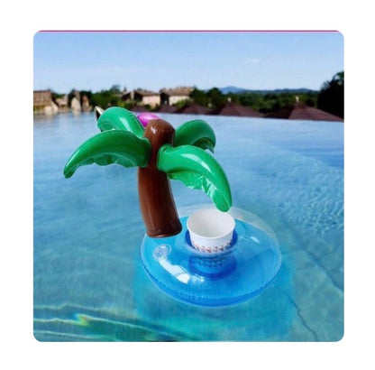 8.5" Inflatable Palm Tree Drink Holder - 6 Pack Drink Floaties Pool-Drink Cup Holder for Swimming Pool-Party Pool Accessories - REPACKED (see pictures)