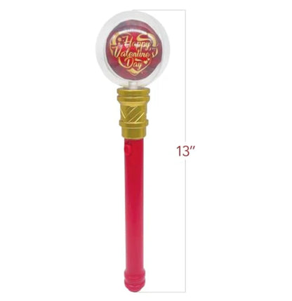 Valentines Day Light Up Wand - 13 Inch Light Wand with 16 LEDs, Light Spinner and Light Patterns