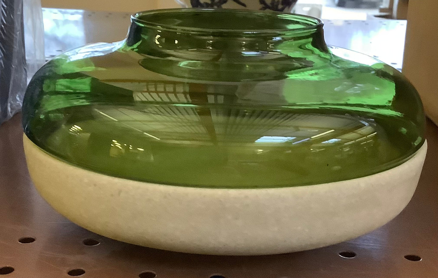 JIA INC LANTERN & SHADE VASE +
TEA LIGHT HOLDER I GREEN