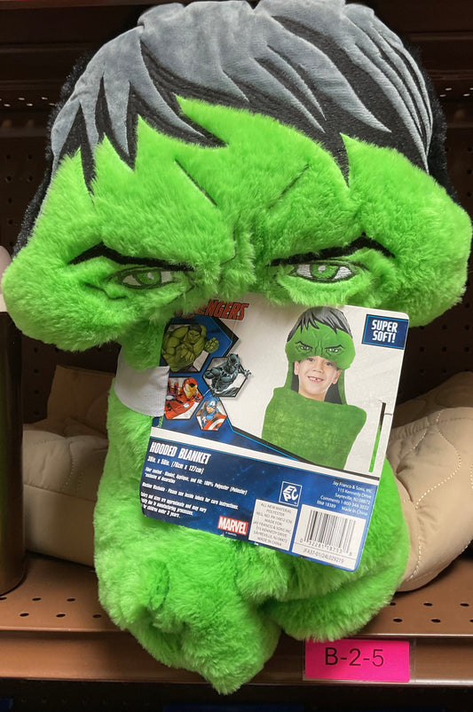 Marvel Hulk Kids' Hooded Blanket Green