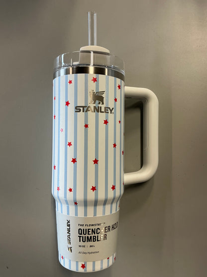 Stanley 30oz Stainless Steel Flowstate Quencher H2.0 Tumbler - MINOR COSMETIC DAMAGE DUE TO SHIPPING (see pictures) - Some May Be Missing Straws