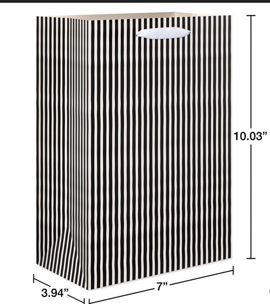 Halloween Medium Gift Bag Vertical Striped