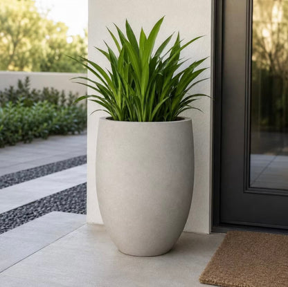 17” Concrete Outdoor Planter - Out of Box - Minor Cosmetic Damage (see pictures) - FOR PICKUP ONLY
