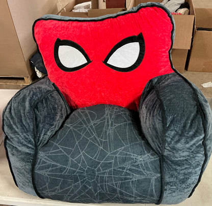 Spider-Man Kids' Compressed Foam Plush Chair Gray - Out of Package (Back rest on chair is out of shape, see pictures )