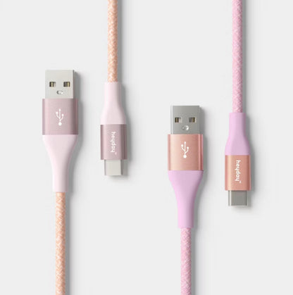 10ft USB-A to USB-C Braided Cable 2pk - OPEN BOX (see pictures)