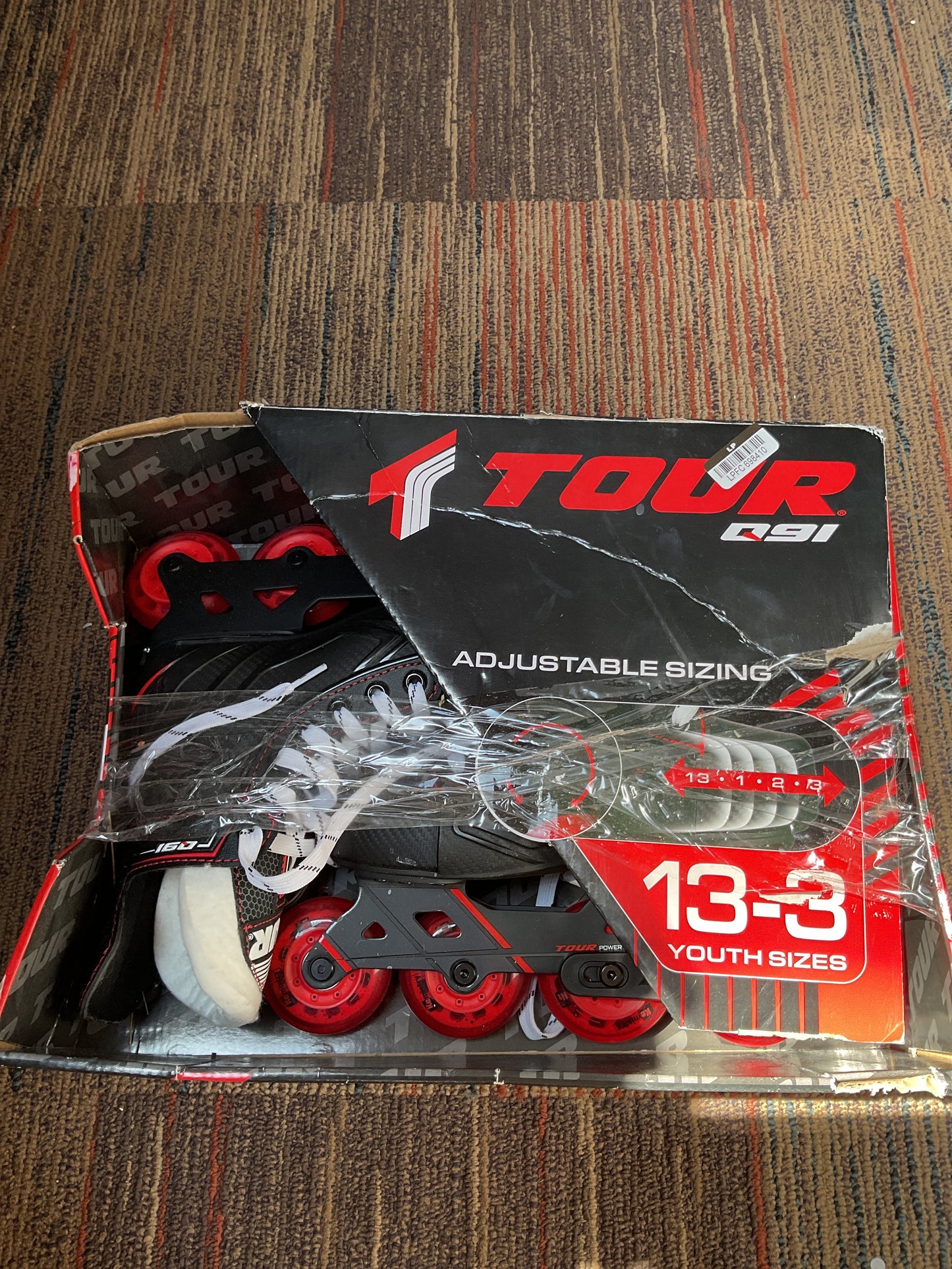 Tour Kids' Adjustable Inline and Roller Hockey Skates 13-3 youth sizes