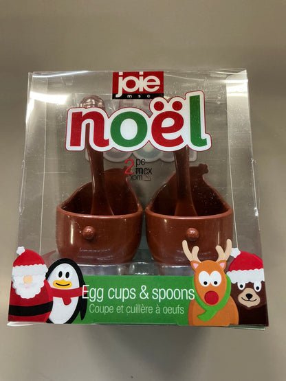 Joie - Noel Egg Cups & Spoons - 2 pc