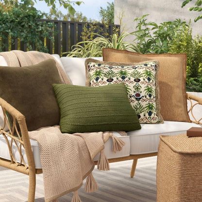 20"x20" Heathered Solid Double Flange Pillow - Threshold™