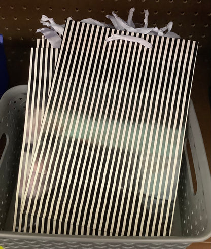Halloween Medium Gift Bag Vertical Striped