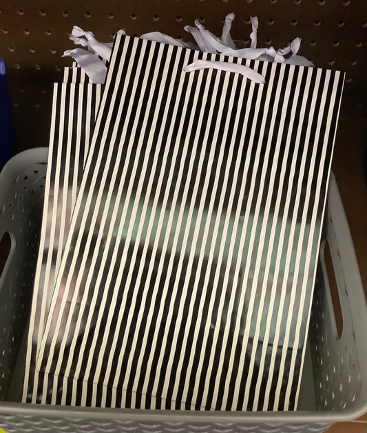 Halloween Medium Gift Bag Vertical Striped