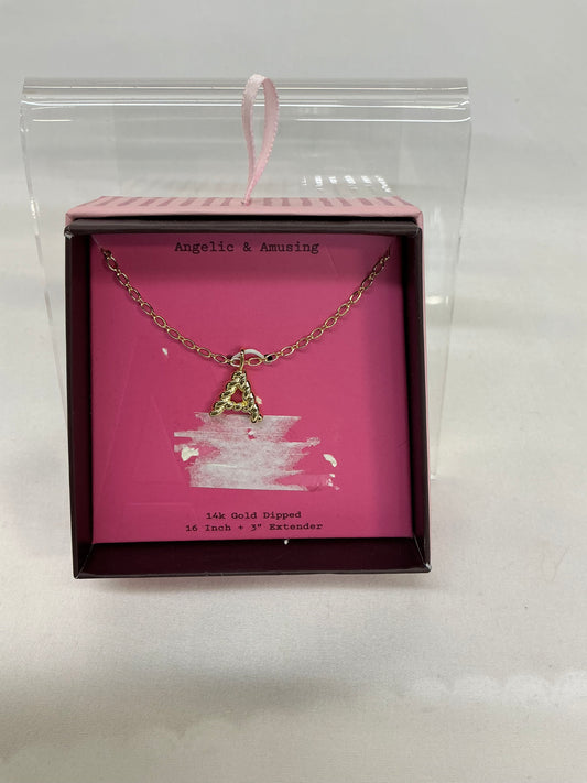 Gold Initial Necklace (AND) - Damaged Packaging (See Pictures)(clearance)