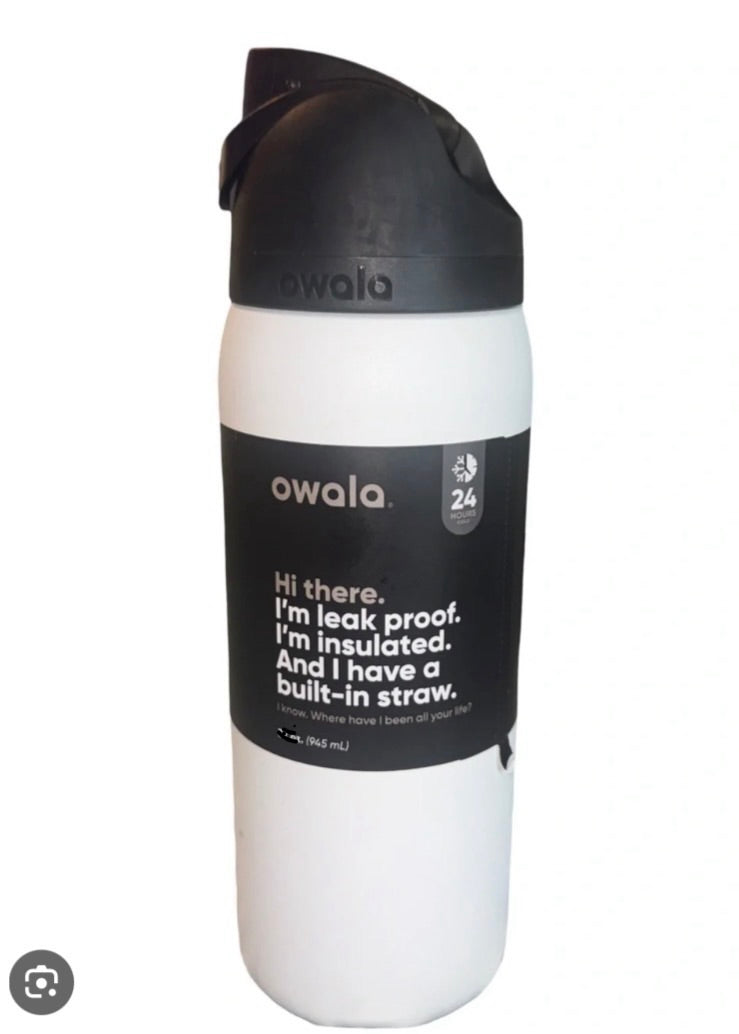 Owala 24 fl oz FreeSip Stainless Steel Water Bottle - MINOR COSMETIC DAMAGE (see pictures)