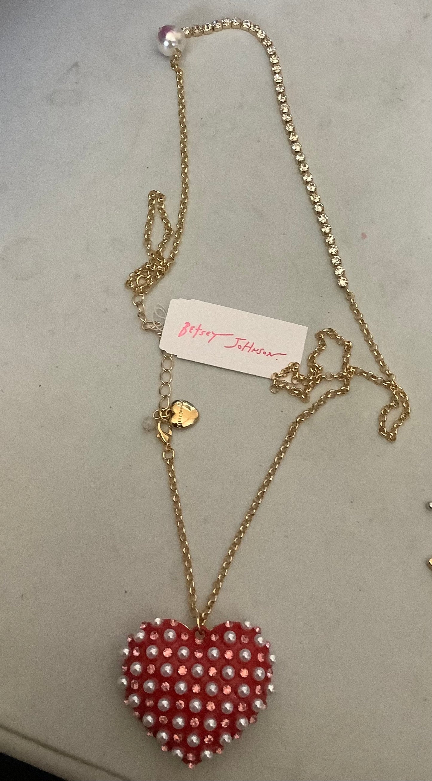 Betset Johnson Heart Pendant Necklace