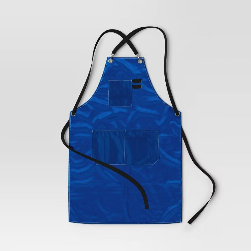 Grilling Mitts and Apron Kitchen Textile Set Blue/Black - Room Essentials™ - Damaged Packaging (see pictures)