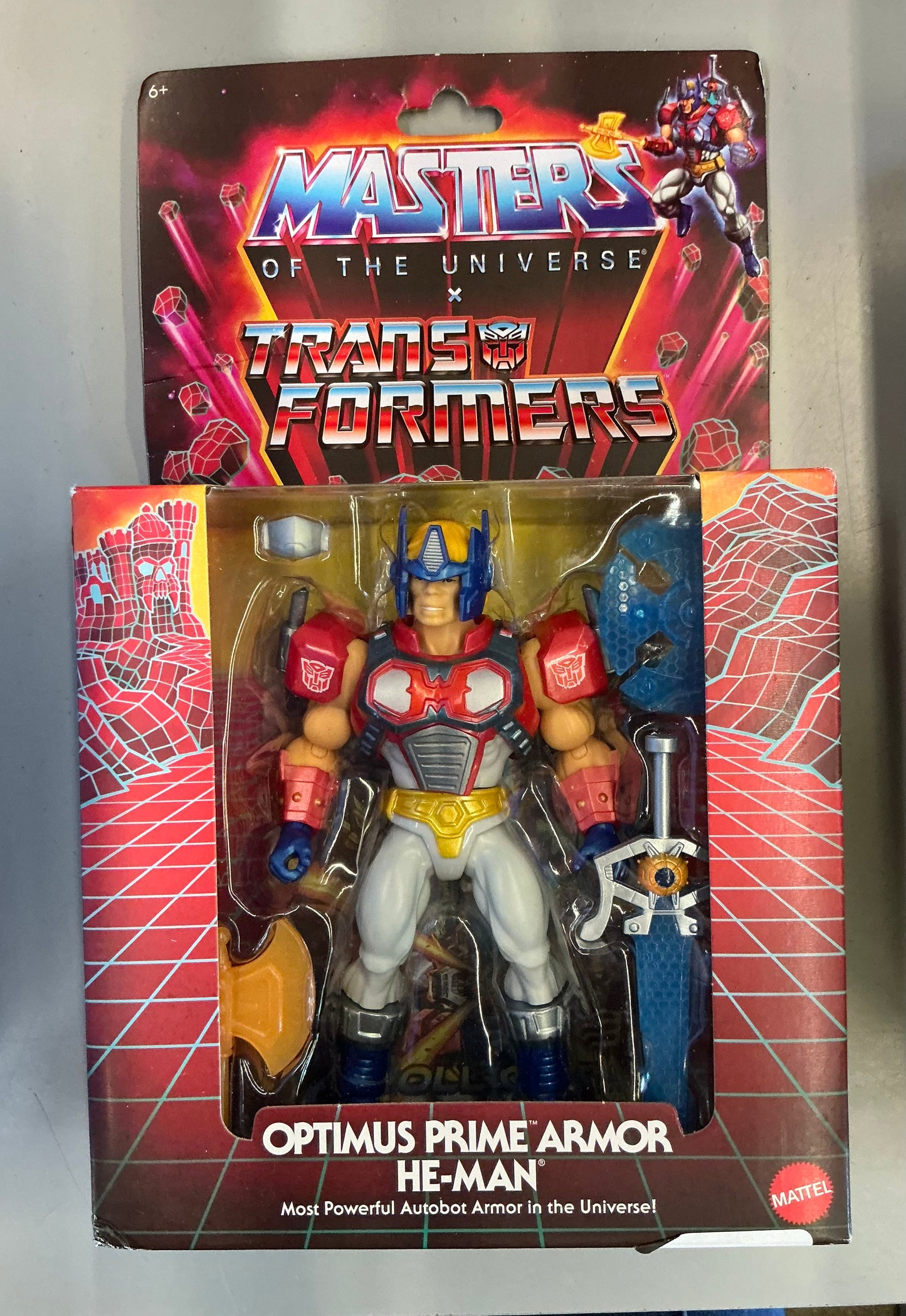 Masters of the Universe Origins x Transformers Optimus Prime Armor He-Man Action Figure, MOTU Toy