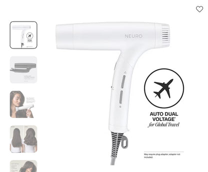 Paul Mitchell Neuro Dry Plus Global Edition Hair Dryer - White -Open Box