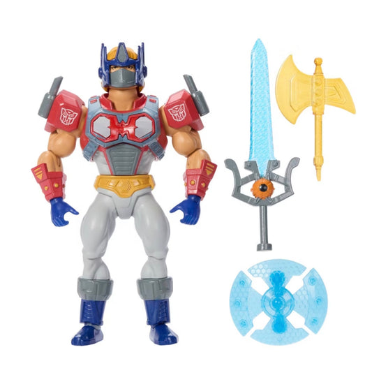 Masters of the Universe Origins x Transformers Optimus Prime Armor He-Man Action Figure, MOTU Toy