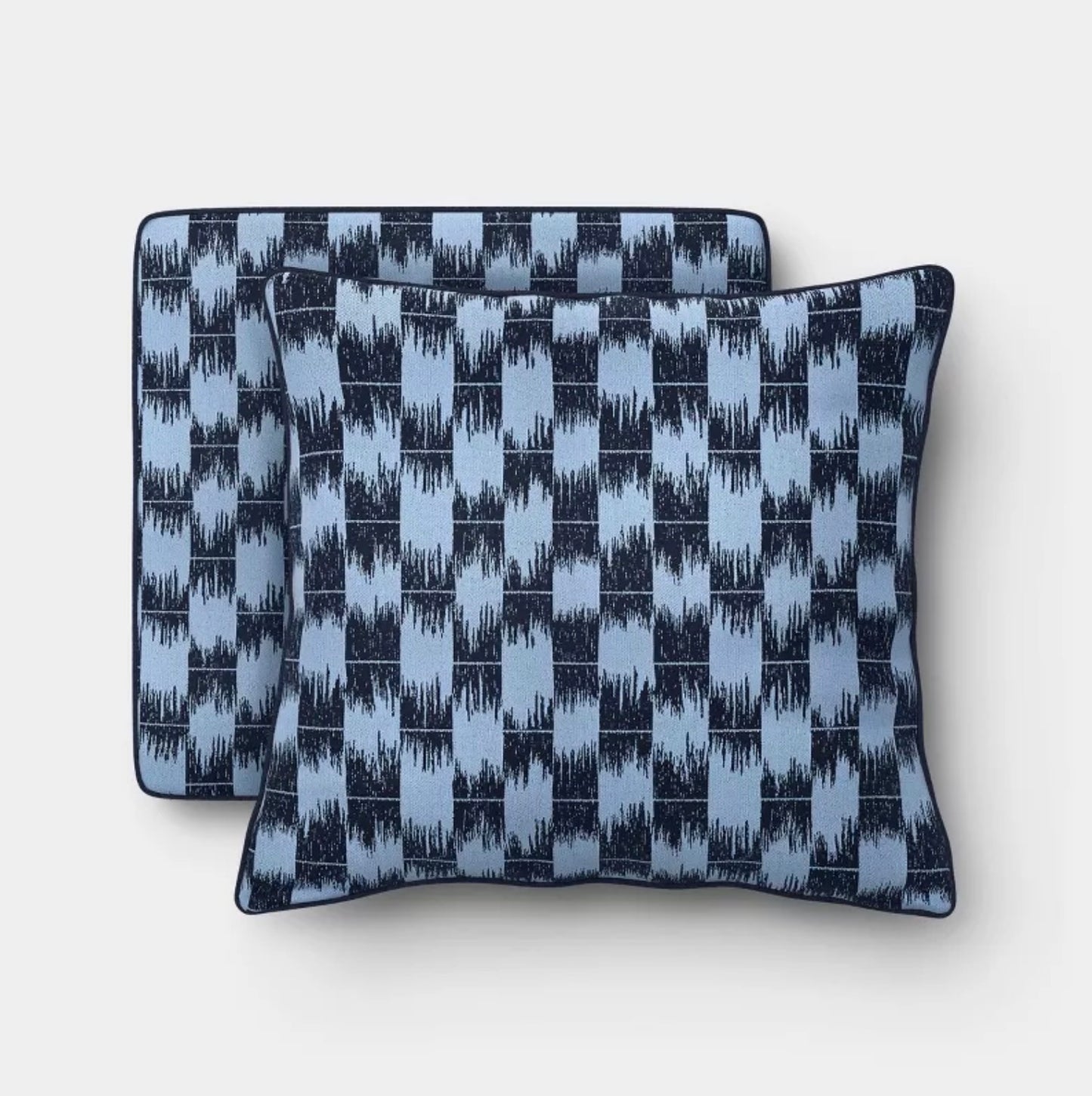 Ikat Woven Deep Seat Cushion Set - Light Blue/Navy - Threshold™ - Damaged Packaging (see pictures) - FOR PICKUP ONLY