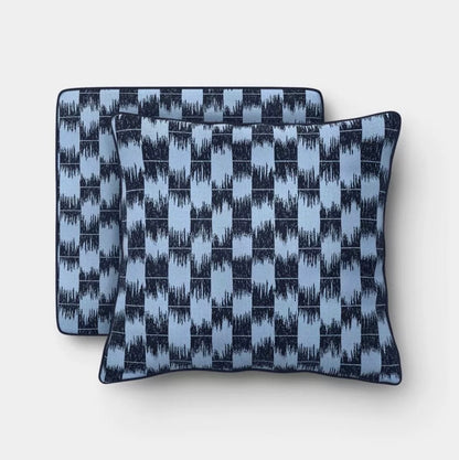 Ikat Woven Deep Seat Cushion Set - Light Blue/Navy - Threshold™ - Damaged Packaging (see pictures) - FOR PICKUP ONLY