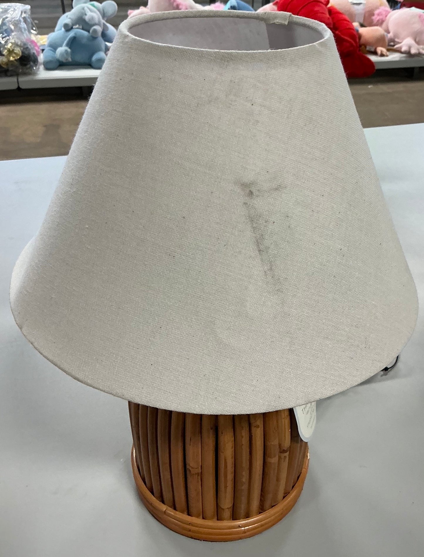 THRIFTY 70 - Woven Table Lamp - Threshold™ designed with Studio McGee - Out of Box - Damage from Shipping (see pictures) - FINAL SALE- NO RETURNS - AS IS- FOR PICKUP ONLY