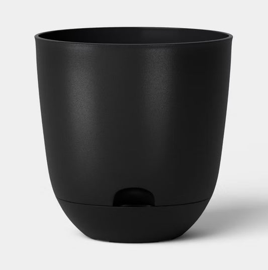 Recycled Car Seat Resin 20" RE Self Watering Planter - Black - Minor Cosmetic Damage 9See pictures) - FOR PICKUP ONLY