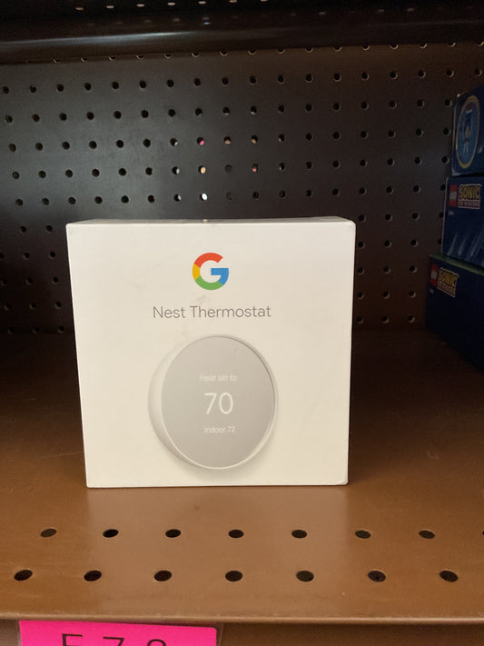 Google Nest Thermostat Cotton Snow: Energy Star Certified, Wi-Fi Enabled, Smartphone App Control, Backlit Display