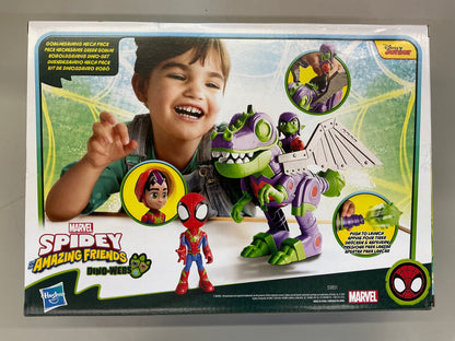 Marvel Spidey and His Amazing Friends Dino-Webs Goblinsaurus Mech Pack - DAMAGED BOX (see pictures)