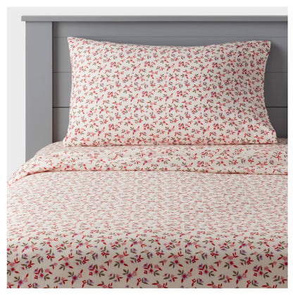 TWIN Sheet Sets (1 Pillowcase, 1 Flat Sheet, 1 Fitted Sheet) - External storage case shows minor dirt from handling (see pictures) - Some may be Missing packaging