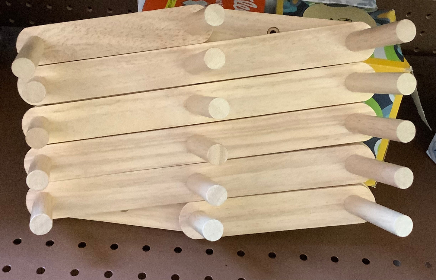 Wooden Accordian Wall -Peg Rack Expandable