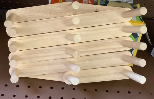 Wooden Accordian Wall -Peg Rack Expandable