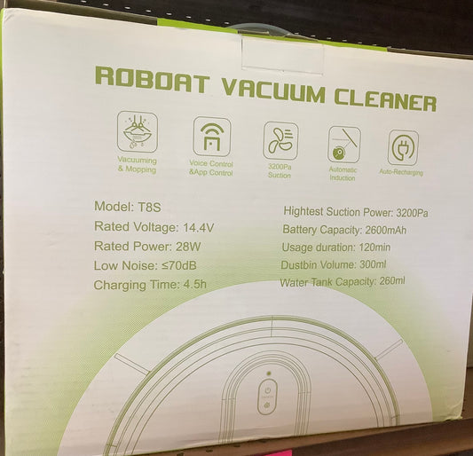 T8S 2-in-1 Robotic Vacuum Cleaner & Mop - Voice & App
Controlled, Slim Design