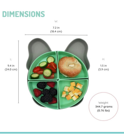 Melii - Silicone Suction Plate with Removable Dividers