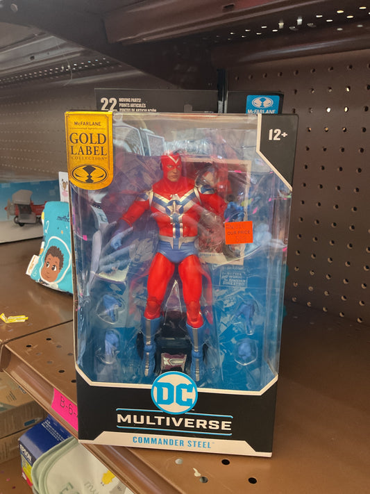 (Clearance) FINAL SALE.McFarlane Toys DC Multiverse Commander Steel Gold Label Action Figure