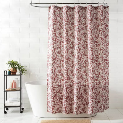 Fabric Floral Shower Curtain Mauve - Room Essentials™