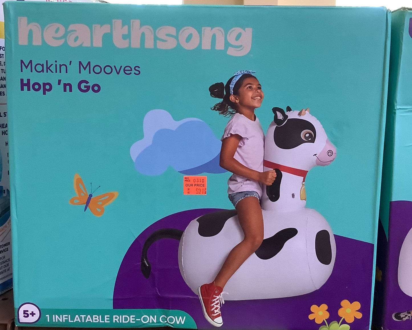 (CLEARANCE) FINAL SALE Inflatable Ride on Cow