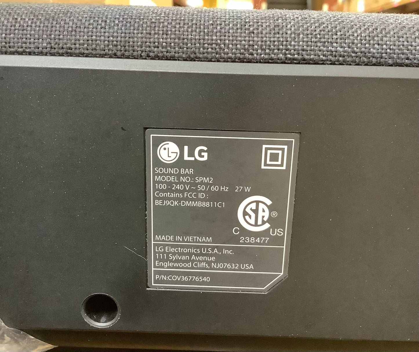 LG SPM2 2.1 Channel Sound Bar with Built-In Subwoofer