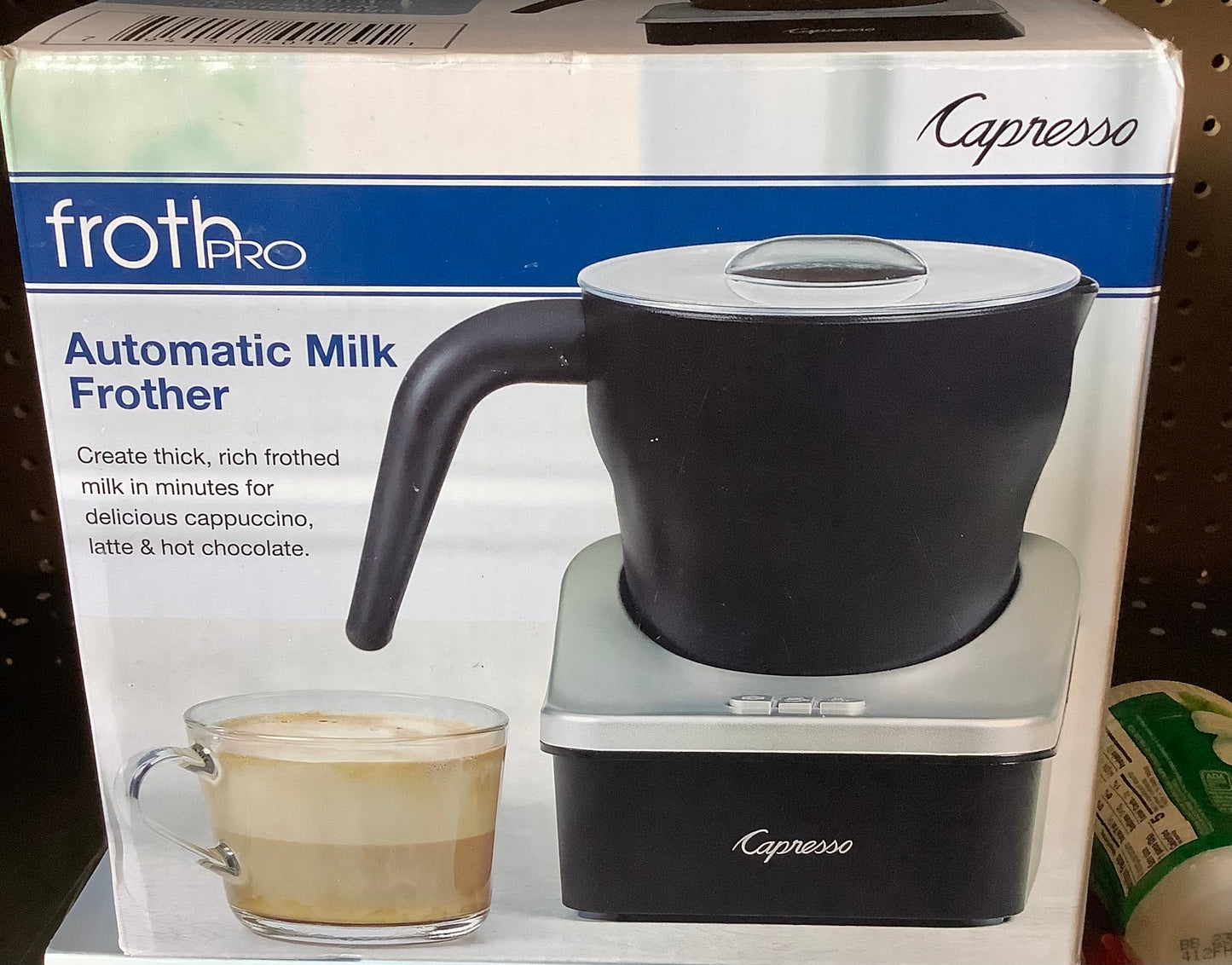 Capresso Automatic Milk Frother Froth PRO - Black/Silver
202.04: Electric Milk Steamer & Foamer, 600W, 1 Cup Capacity