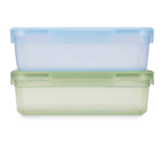 Ello Snap and Nest 2pk Plastic Meal Prep Gallon Food Storage Container Set - Damaged (See Pictures)