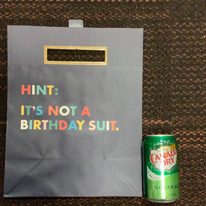 National Brand Hint It’s Not A Birthday Suit Gift Bag