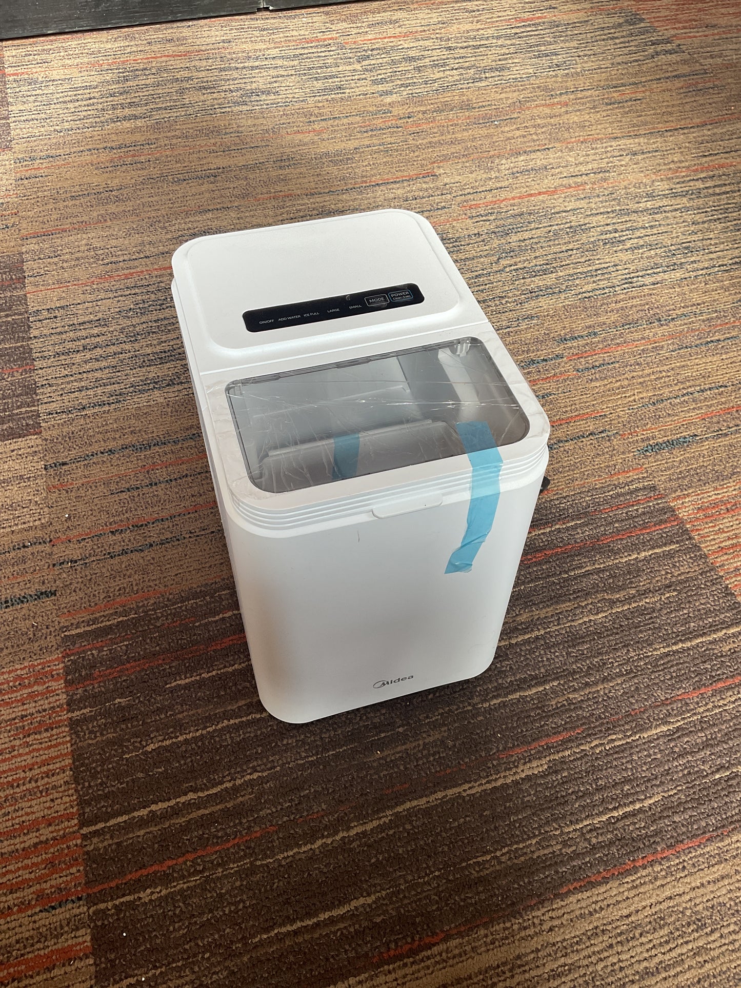 Midea Ice Maker Countertop, Bullet Ice, 26 Ibs Daily Production, 2 Ice Sizes, White