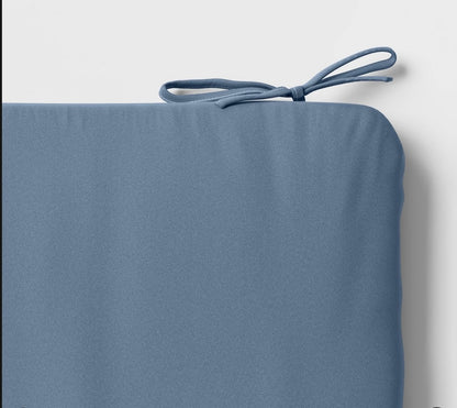 17"x37" Outdoor Bench Cushion Quilted Blue
